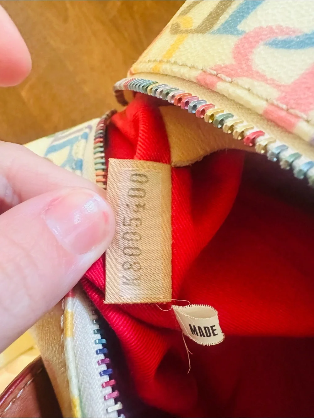 VTG Dooney & Bourke Y2K Rainbow Scribble Canvas Duffle Barrel Bag